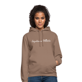 Hoodie "Sejerlänner Mädche", unisex, verschiedene Farben - Mokka