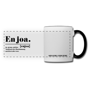 Tasse "Enjoa Definition", verschiedene Farben - Weiß/Schwarz