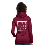 Hoodie "Siegerlandliebe", verschiedene Farben - Bordeaux