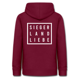 Hoodie "Siegerlandliebe", verschiedene Farben - Bordeaux