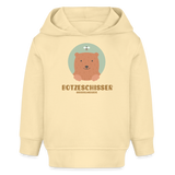 Baby Bio Hoodie "Botzeschisser", verschiedene Farben - Creme