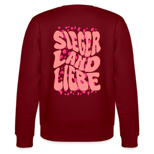 Unisex Sweatshirt "Siegerlandliebe, wavy", burgundy - Burgunderrot