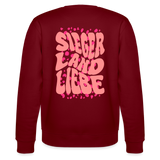 Unisex Sweatshirt "Siegerlandliebe, wavy", burgundy - Burgunderrot