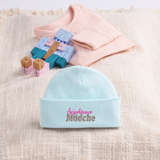 Baby Organic Mütze, Sejerlänner Mädche", verschiedene Farben - Puderblau