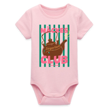 Baby Bio Kurzarm-Body "Mäckes Club", verschiedene Farben - Hellrosa
