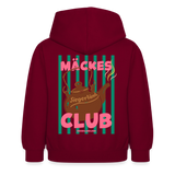 Kinder Hoodie "Mäckes Club", verschiedene Farben - Bordeaux