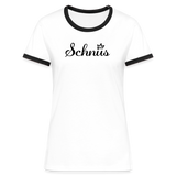 Shirt "Schnus", versch. Farben - Weiß/Schwarz