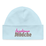 Baby Organic Mütze, Sejerlänner Mädche", verschiedene Farben - Puderblau