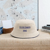 Kinder Bucket Hat "Sejerlänner Jong", beige,navy - Natur/Navy