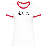 Shirt "Schnus", versch. Farben - Weiß/Rot