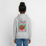 Teenager Hoodie"Mäckes Club", verschiedene Farben - Hellgrau meliert