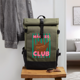 Rolltop Rucksack "Mäckes Club", verschiedene Farben - Olive/Schwarz
