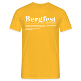 Shirt "Bergfest Definition", verschiedene Farben - Gelb