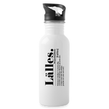 Trinkflasche "Lälles Definition" aus Edelstahl, verschiedene Farben - Weiß