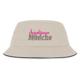 Kinder Bucket Hat "Sejerlänner Mädche", beige - Natur/Navy