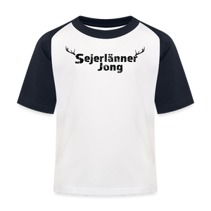 Shirt "Sejerlänner Jong", weiß-schwarz - Weiß/Navy