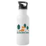 Trinkflasche "Sejerlänner Jong" aus Edelstahl, verschiedene Farben - Weiß