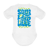 Baby Bio-Kurzarm-Body "Sejerlandliebe/Nodda wavy", verschiedene Farben - Weiß