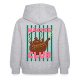 Kinder Hoodie "Mäckes Club", verschiedene Farben - Hellgrau meliert