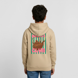 Teenager Hoodie"Mäckes Club", verschiedene Farben - Sand