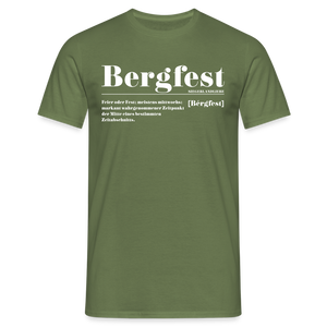 Shirt "Bergfest Definition", verschiedene Farben - Militärgrün