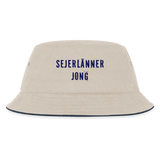 Kinder Bucket Hat "Sejerlänner Jong", beige,navy - Natur/Navy