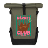 Rolltop Rucksack "Mäckes Club", verschiedene Farben - Olive/Schwarz