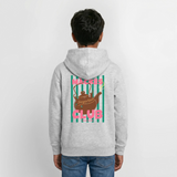 Teenager Hoodie"Mäckes Club", verschiedene Farben - Hellgrau meliert