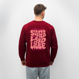 Unisex Sweatshirt "Siegerlandliebe, wavy", burgundy - Burgunderrot