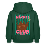 Kinder Hoodie "Mäckes Club", verschiedene Farben - Flaschengrün