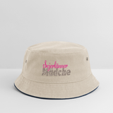 Kinder Bucket Hat "Sejerlänner Mädche", beige - Natur/Navy