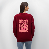Unisex Sweatshirt "Siegerlandliebe, wavy", burgundy - Burgunderrot