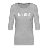 Shirt "hö-öh", 3/4-Arm, verschiedene Farben - Grau meliert