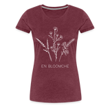 Shirt "En Blöömche", verschiedene Farben - Bordeauxrot meliert