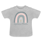 Baby Shirt "Sejerlänner Mädche Regenbogen", verschiedene Farben - Grau meliert