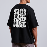 Bio Shirt "Siegerlandliebe/ Nodda - Wavy Collection", Unisex und Oversized, verschiedene Farben - Schwarz