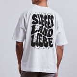 Bio Shirt "Siegerlandliebe/ Nodda - Wavy Collection", Unisex und Oversized - weiß