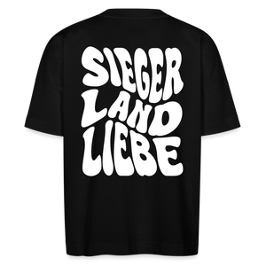 Bio Shirt "Siegerlandliebe/ Nodda - Wavy Collection", Unisex und Oversized - Schwarz