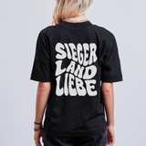 Bio Shirt "Siegerlandliebe/ Nodda - Wavy Collection", Unisex und Oversized - Schwarz
