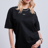 Bio Shirt "Siegerlandliebe/ Nodda - Wavy Collection", Unisex und Oversized - Schwarz