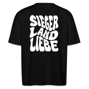 Bio Shirt "Siegerlandliebe/ Nodda - Wavy Collection", Unisex und Oversized - Schwarz