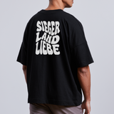 Bio Shirt "Siegerlandliebe/ Nodda - Wavy Collection", Unisex und Oversized - Schwarz