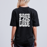 Bio Shirt "Siegerlandliebe/ Nodda - Wavy Collection", Unisex und Oversized - Schwarz