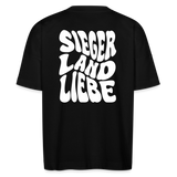 Bio Shirt "Siegerlandliebe/ Nodda - Wavy Collection", Unisex und Oversized - Schwarz