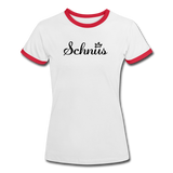Shirt "Schnus", weiß-schwarz - white/red