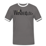 Shirt "Wanderlust", schwarz - weiß - dark grey/white