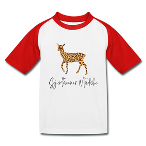 Kindershirt "Sejerlänner Mädche", weiß-rot - white/red