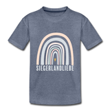 Kinder T-Shirt "Siegerlandliebe Regenbogen" - heather blue