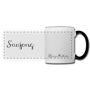 Tasse "Saujong", weiß-schwarz - white/black
