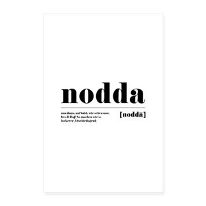Poster "Nodda", schwarz-weiß, 40x60 cm - white